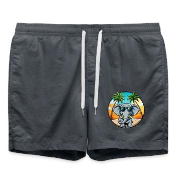 Lunettes de soleil de plage d’été de dessin animé drôle d’éléphant - Short de bain - charbon - Devant - AI Model Male 185 light (185cm)