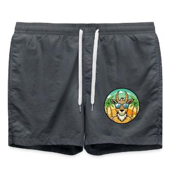Antelope Funny Cartoon Summer Beach Sunglasses - Swim Trunks - anthracite - Front - AI Model Male 185 light (185cm)