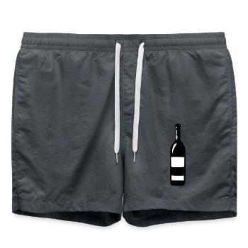 Wine Wine Bottle White Wine Red Wine Gift - Swim Trunks - anthracite - Front - AI Model Male 185 light (185cm)
