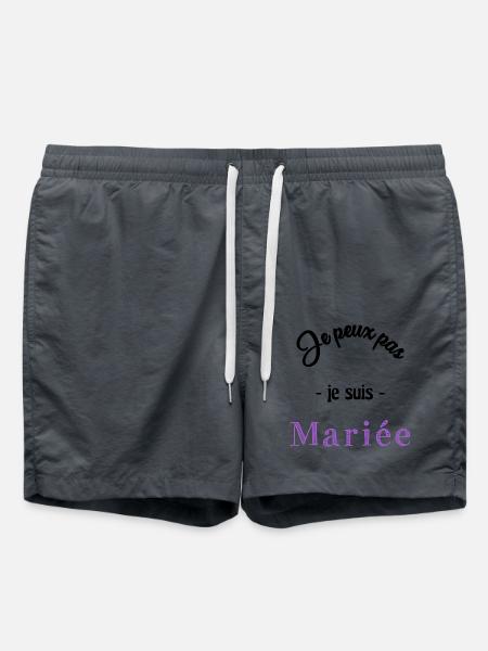 MARIEE. EVJF - Short de bain - charbon
