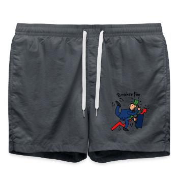 Broker Fee - Badeshorts - Anthrazit - Vorne - AI Model Male 185 light (185cm)