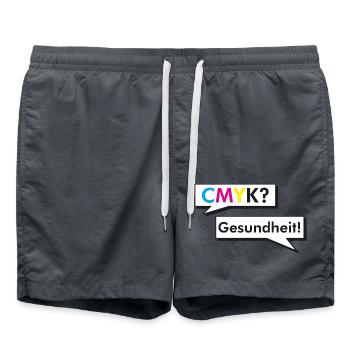 CMYK Grafiker Nerd Spruch Geschenk Shirt - Badeshorts - Anthrazit - Vorne - AI Model Male 185 light (185cm)
