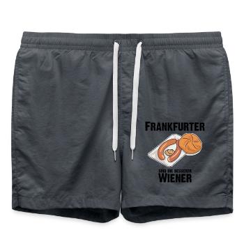 Frankfurter sind die besseren Wiener Würstchen - Badeshorts - Anthrazit - Vorne - AI Model Male 185 light (185cm)