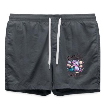 Fairy Tale Writer - Swim Trunks - anthracite - Front - AI Model Male 185 light (185cm)