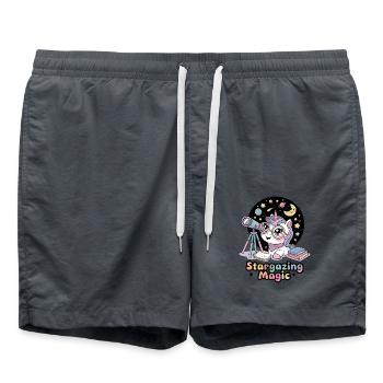 Stargazing Magic - Swim Trunks - anthracite - Front - AI Model Male 185 light (185cm)