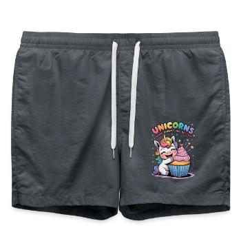 Les licornes rendent tout meilleur - Short de bain - charbon - Devant - AI Model Male 185 light (185cm)