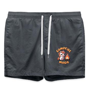 Campfire Magic - Swim Trunks - anthracite - Front - AI Model Male 185 light (185cm)