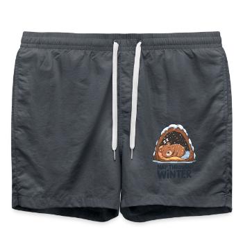 Nap Through Winter - Swim Trunks - anthracite - Front - AI Model Male 185 light (185cm)