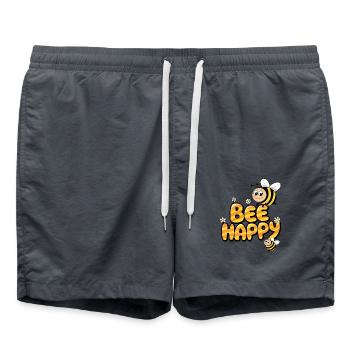 Bee Happy - Swim Trunks - anthracite - Front - AI Model Male 185 light (185cm)