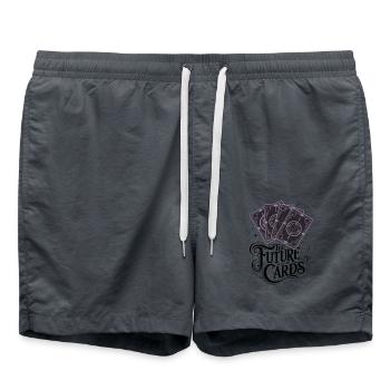 The Future Is In The Cards - Swim Trunks - anthracite - Front - AI Model Male 185 light (185cm)