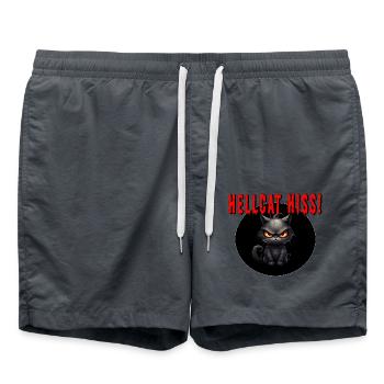 Höllenkatze zischt! - Badeshorts - Anthrazit - Vorne - AI Model Male 185 light (185cm)