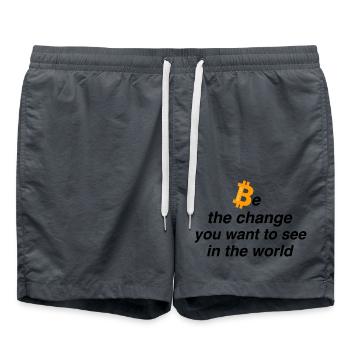 Be the change - Badeshorts - Anthrazit - Vorne - AI Model Male 185 light (185cm)