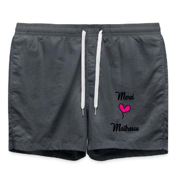THANK YOU. MISTRESS. THANK YOU MISTRESS. MISTRESS - Swim Trunks - anthracite - Front - AI Model Male 185 light (185cm)