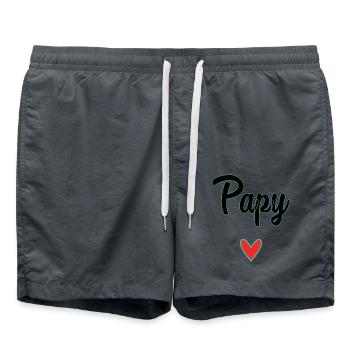 GRANDPA. DAD. FATHER'S DAY. HAPPY FATHER'S DAY. GOOD - Swim Trunks - anthracite - Front - AI Model Male 185 light (185cm)