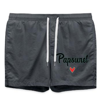 PAPOUNET. PAPA. FÊTE DES PÈRES. BONNE FÊTE PAPA - Short de bain - charbon - Devant - AI Model Male 185 light (185cm)