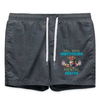 Wohlbefinden, Motivation und psychische Gesundheit - Badeshorts - Anthrazit - Vorne - AI Model Male 185 light (185cm)