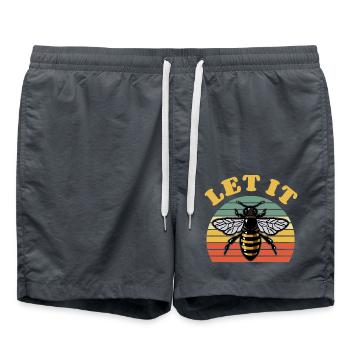 Bienenflüsterer - Biene - Imker- Honig - Let it - Badeshorts - Anthrazit - Vorne - AI Model Male 185 light (185cm)