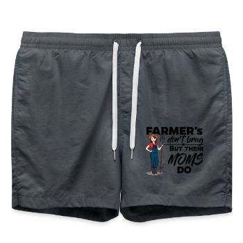 Farmers don't brag, but their Moms do - Badeshorts - Anthrazit - Vorne - AI Model Male 185 light (185cm)