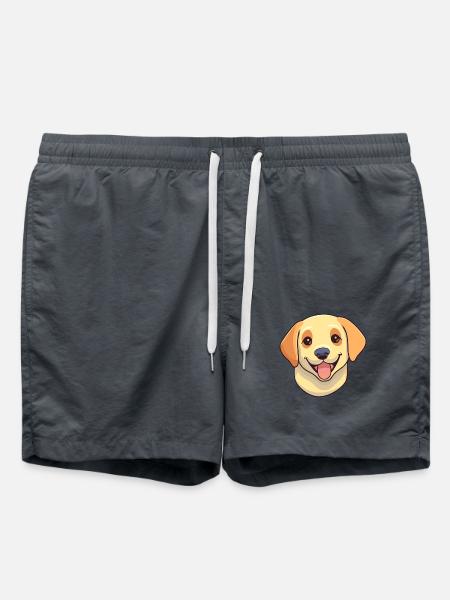 Labrador Retriever Hund Rasse Aquarell Karikatur Ka - Badeshorts - Anthrazit