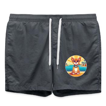 Perro de Presa Mallorquinische Hunderasse Cartoon Kawaii - Badeshorts - Anthrazit - Vorne - AI Model Male 185 light (185cm)