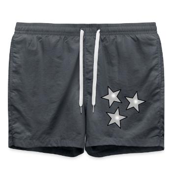 STERN. STERNE. STERN. FEST. JAHRESTAG. WEIHNACHTEN - Badeshorts - Anthrazit - Vorne - AI Model Male 185 light (185cm)