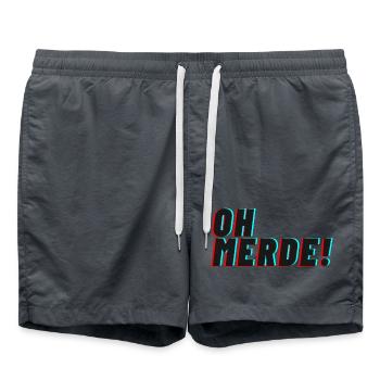 oh merde! - Badeshorts - Anthrazit - Vorne - AI Model Male 185 light (185cm)