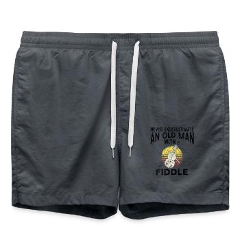 Violinist Alter Mann - Badeshorts - Anthrazit - Vorne - AI Model Male 185 light (185cm)