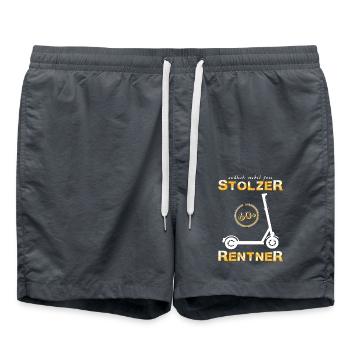 Rentner Pensionär Opa - Badeshorts - Anthrazit - Vorne - AI Model Male 185 light (185cm)
