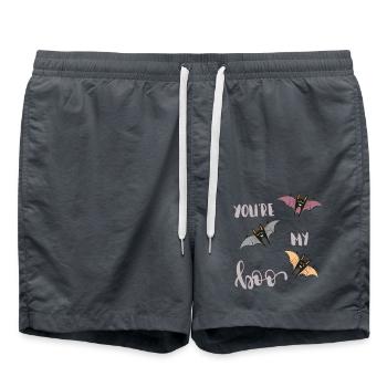 You are my boo Halloween - Badeshorts - Anthrazit - Vorne - AI Model Male 185 light (185cm)