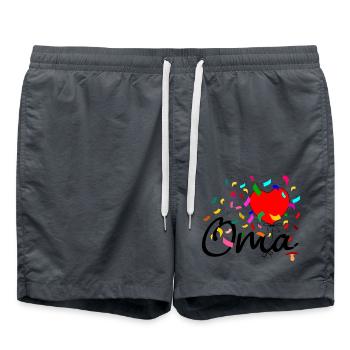 Oma Konfetti - Badeshorts - Anthrazit - Vorne - AI Model Male 185 light (185cm)