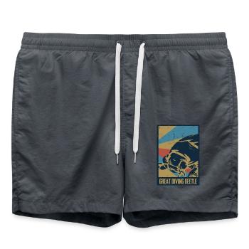 Glänzender Gelbrandkäfer Entomologie - Badeshorts - Anthrazit - Vorne - AI Model Male 185 light (185cm)