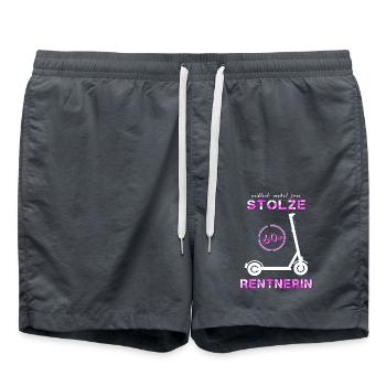 Rentnerin Oma Rente - Badeshorts - Anthrazit - Vorne - AI Model Male 185 light (185cm)
