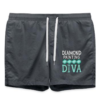 Diamantmalerei Handwerkszeug Diamantmaler - Badeshorts - Anthrazit - Vorne - AI Model Male 185 light (185cm)