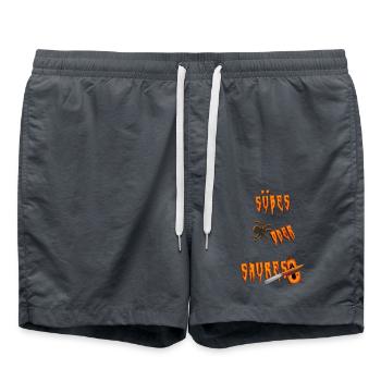 Süßes oder Saures suesses oder saures - Badeshorts - Anthrazit - Vorne - AI Model Male 185 light (185cm)