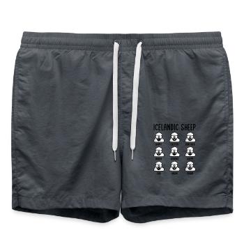 Islandschaf Emotionen Island Schaf Iceland - Badeshorts - Anthrazit - Vorne - AI Model Male 185 light (185cm)