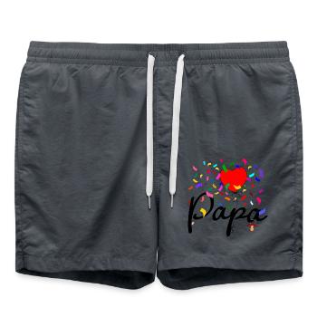 Papa Konfetti - Badeshorts - Anthrazit - Vorne - AI Model Male 185 light (185cm)