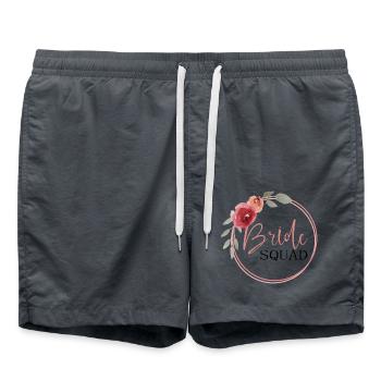 Bride Squad - Braut Squad - Badeshorts - Anthrazit - Vorne - AI Model Male 185 light (185cm)