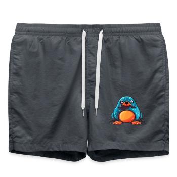 Maulwurf buntes Aquarell Cartoon Kawaii Tier - Badeshorts - Anthrazit - Vorne - AI Model Male 185 light (185cm)