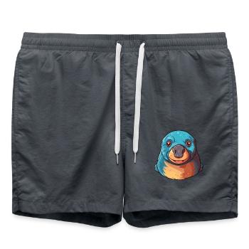 Maulwurf buntes Aquarell Cartoon Kawaii Tier - Badeshorts - Anthrazit - Vorne - AI Model Male 185 light (185cm)