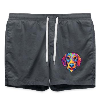 Perro de Presa Mallorquinische Hunderasse Cartoon Kawaii - Badeshorts - Anthrazit - Vorne - AI Model Male 185 light (185cm)