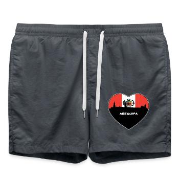 Arequipa Peru Flagge Skyline Reise Souvenir - Badeshorts - Anthrazit - Vorne - AI Model Male 185 light (185cm)