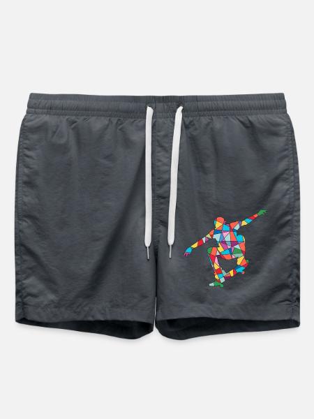 Skaten Skateboarder Skater Trick Kinder Skateboard - Badeshorts - Anthrazit