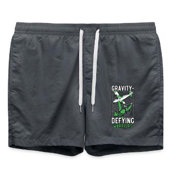 Fallschirmjäger Fallschirmspringen Fallschirmsprin - Badeshorts - Anthrazit - Vorne - AI Model Male 185 light (185cm)