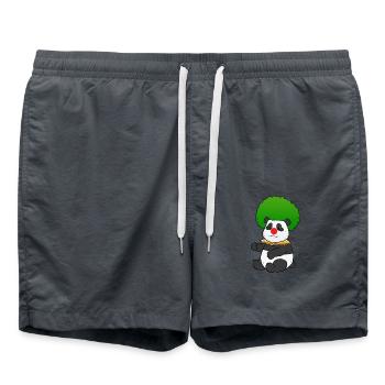 Clown Panda - Badeshorts - Anthrazit - Vorne - AI Model Male 185 light (185cm)