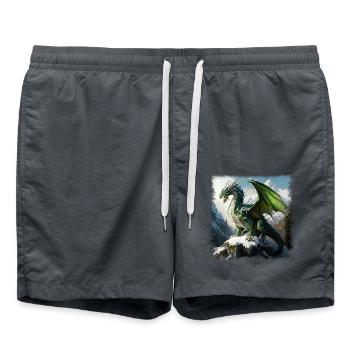 Fantasy Dragon - Badeshorts - Anthrazit - Vorne - AI Model Male 185 light (185cm)