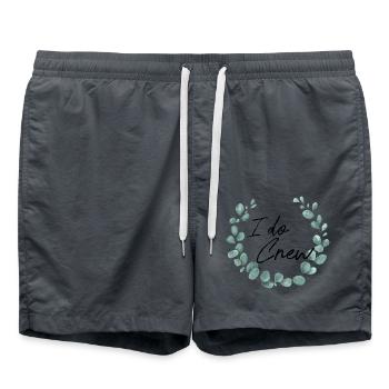I do Crew - Junggesellinnenabschied - Badeshorts - Anthrazit - Vorne - AI Model Male 185 light (185cm)