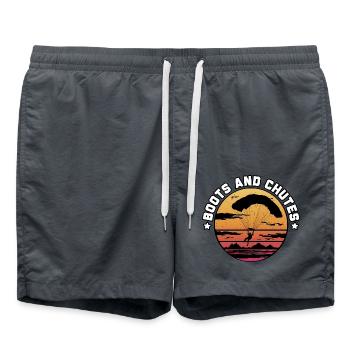 Fallschirmjäger Fallschirmspringen Fallschirmsprin - Badeshorts - Anthrazit - Vorne - AI Model Male 185 light (185cm)