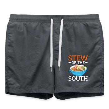 Gumbo-Liebhaber Foodie Louisiana Essen Cajun-Küche - Badeshorts - Anthrazit - Vorne - AI Model Male 185 light (185cm)
