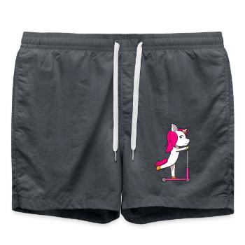 Unicorn Scooter - Badeshorts - Anthrazit - Vorne - AI Model Male 185 light (185cm)