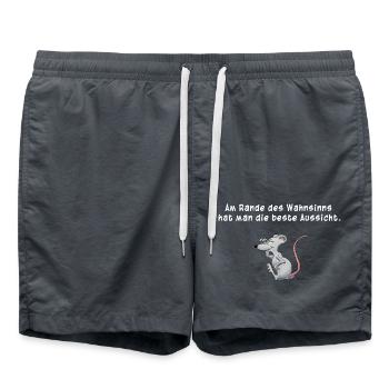 Am Rande des Wahnsinns ist die Aussicht am Besten. - Badeshorts - Anthrazit - Vorne - AI Model Male 185 light (185cm)